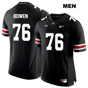 Men's NCAA Ohio State Buckeyes Branden Bowen #76 College Stitched Authentic Nike White Number Black Football Jersey JQ20S82NP